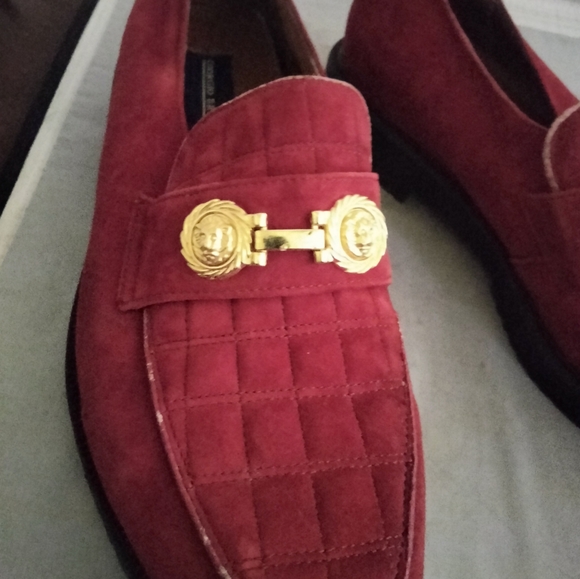 Men's Giorgio Brutini rich red Bordeaux slip on loafer shoes size 9 - Picture 3 of 8